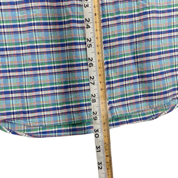 Polo Ralph Lauren Blue Green Plaid Button Long Sleeve 2XL Cotton Shirt Men's XXL - Picture 6 of 7